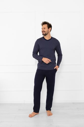Gerard Piżama męska Italian Fashion – bawełna, długi rękaw i spodnie