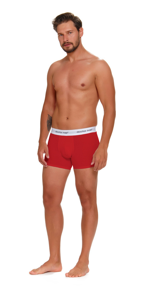 5277 bokserki męskie 3-pak Doctor Nap - black melange red