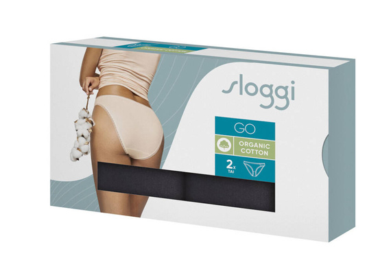 Figi tai 2 pak Damskie Sloggi go - black 