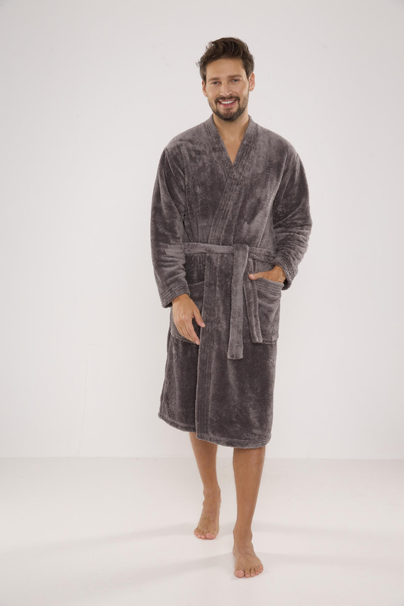 391 Hugo szlafrok męski De lafense - szary