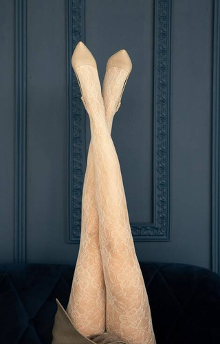 Rosa Stile Ażur Rajstopy damskie Vaneziana - panna