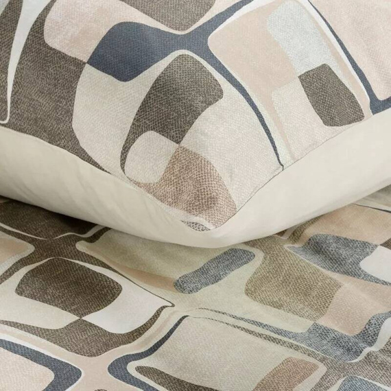 Spring 36 geometria pościel satynowa Eurofirany beżowy