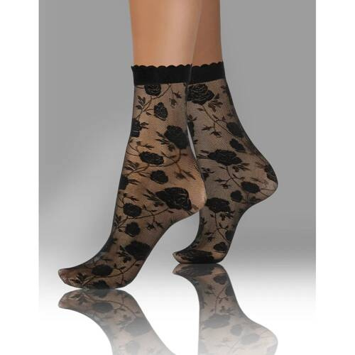 Skarpetki damskie Sesto Senso wzór 010 róże