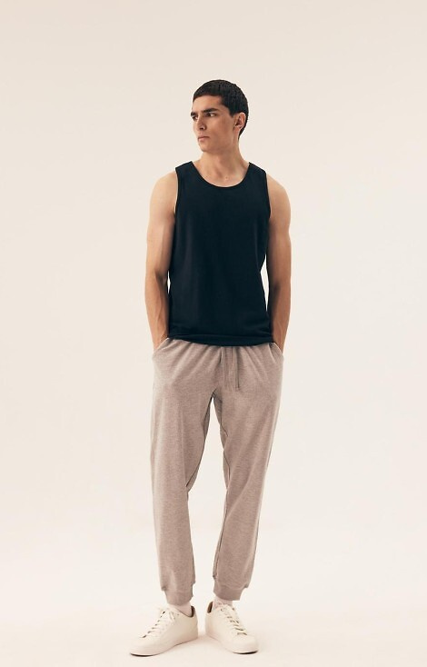 42978 Move 10 Koszulka męska Henderson czarna – bawełniana na ramiączkach, 2 szt.