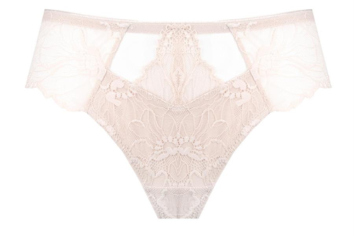 Figi koronkowe Belem Unikat beżowe – eleganckie, wygodne, miękkie