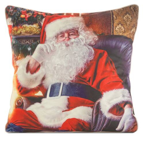 Chp 131 Poszewka świąteczna mikołaj welurowa Eurofirany czerwony