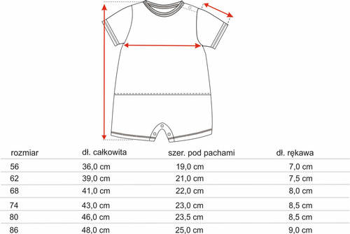 ABN-5452 Sea Of Joy Rampers niemowlęcy Nini – bawełna organiczna, wygodne napy