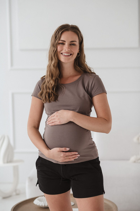 Milk Shirt bluzka ciążowa i do karmienia Milk&Love cappuccino