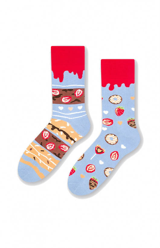 078 Nie do pary, Skarpety damskie More - 032 błękit