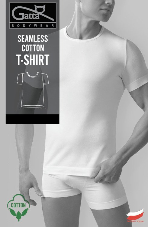 SEAMLESS COTTON T-SHIRT koszulka męska Gatta - biały