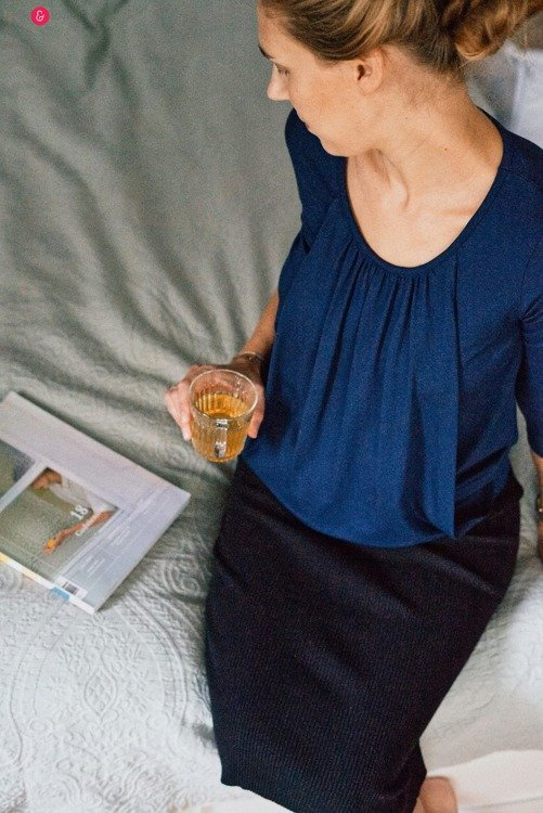 Kangaroo bluzka ciążowa i do karmienia z rękawem 7/8 Milk&Love rose brown