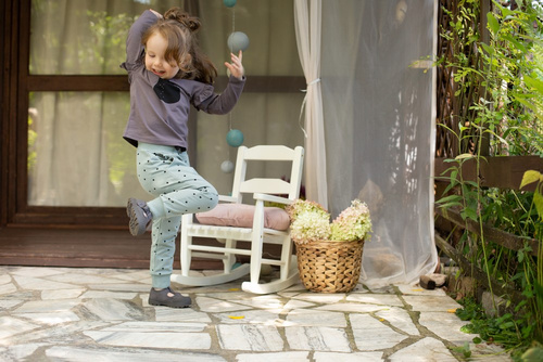 Tres Bien Pumpy z wiązaniem Pinokio - mięta druk