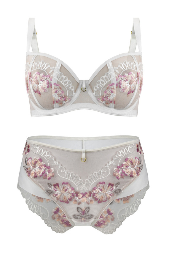 19103 Folk Biustonosz balkonetka Mediolano milk