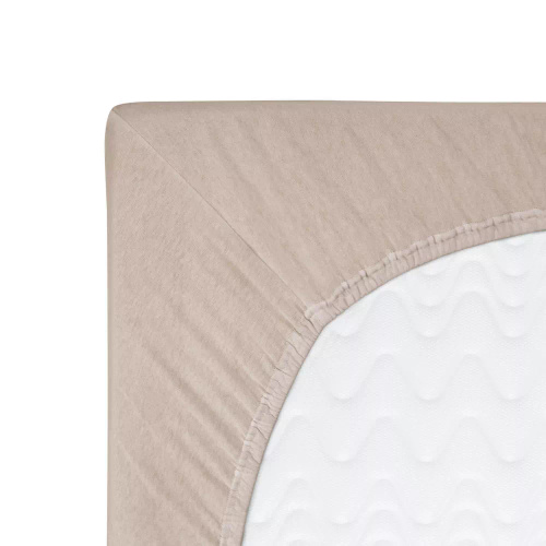 Constance prześcieradło jersey z gumką KARO - beżowy 018