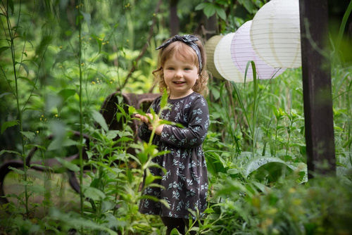 Sukienka "Stay Green" PINOKIO - grafit druk