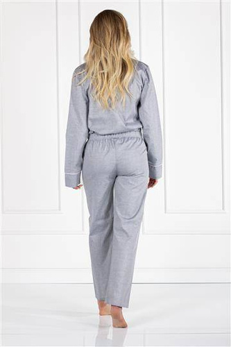 Eve piżama damska rozpinana Momenti Per Me grey