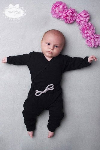 162C Universal Body rozpinane długi rękaw Marija - czarny