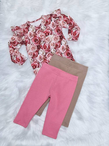 Rozalia legginsy prążek Bambarillo beżowy