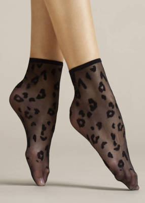 G1076 Skarpetki Doria  Fiore black