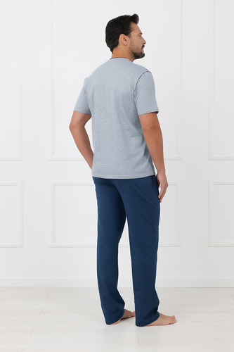 Piżama męska Devon Italian Fashion bawełniana długie spodnie-melanż