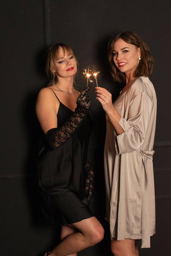 757 Cordelia Szlafrok damski peniuar De Lafense - cappuccino