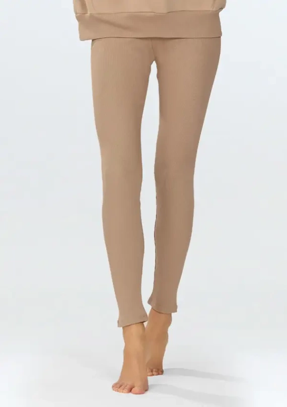 Oseye Legginsy długie DKaren - cappuccino