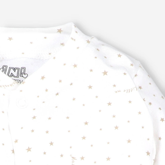 ABN-3345/GWI Stars Pajacyk z bawełny organicznej Nini ecru
