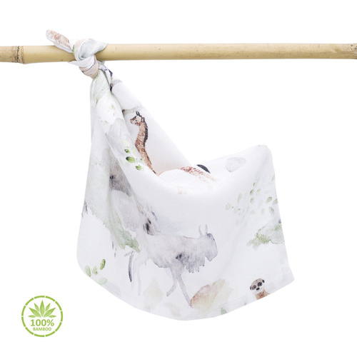 Chusteczki 100% Bamboo Muślin Sawanna Makaszka