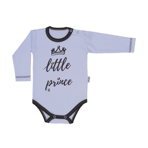 Body z długim rękawem "LITTLE PRINCE" Terjan białe