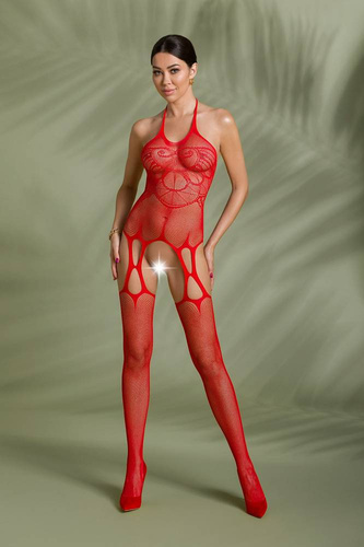 ECO BS002 Bodystocking Passion czerwony 