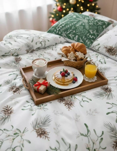 Scandic 083 Pościel świąteczna Scandic Faro biała i zielona z szyszkami- dwustronna bawełna 100%, zamek