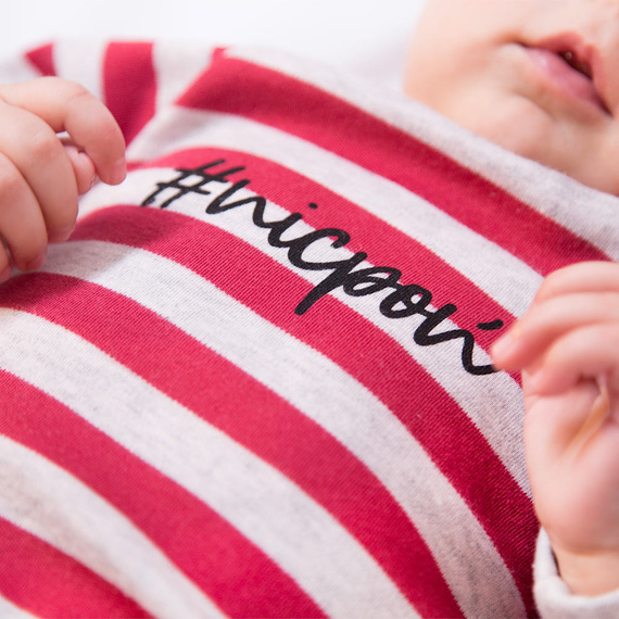 Ancymon Bluzka niemowlęca 2-pak Eevi - szary/czerwony