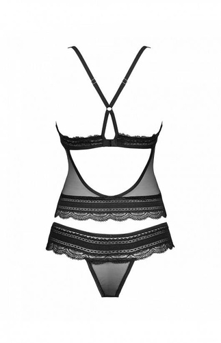 Ivannes Top & Thong Komplet Obsessive czarny