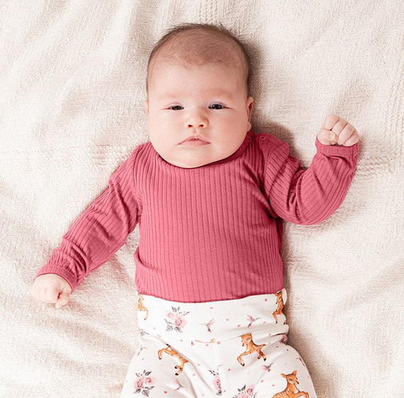 216097 Lala – body niemowlęce Nicol, bawełna, długi rękaw