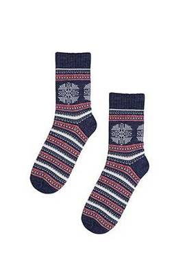 Skarpety wełna W84.139 Świąteczne Damskie Wola 959 berber