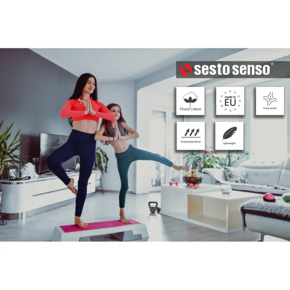 Legginsy damskie sportowe bawełniane kryjące długie Sesto Senso Jeans