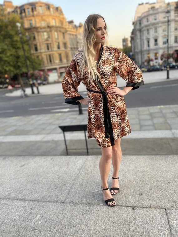 417 Valentina szlafrok damski Forex - beżowy