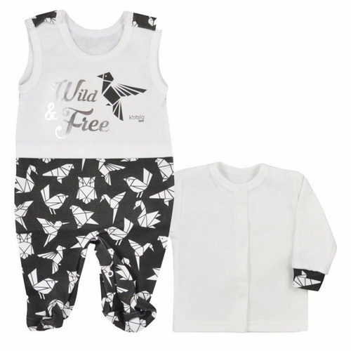 Komplet niemowlęcy "ORIGAMI" Koala czarno-niebieski