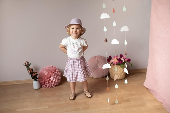 Sweet Cherry Body z krótkim rękawem Pinokio - ecru