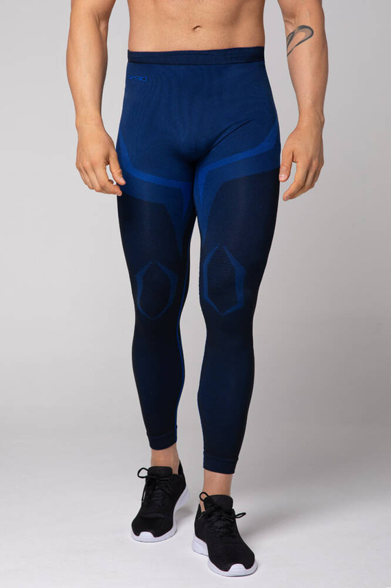 Confidence Legginsy termoaktywne męskie Spaio black/royale blue