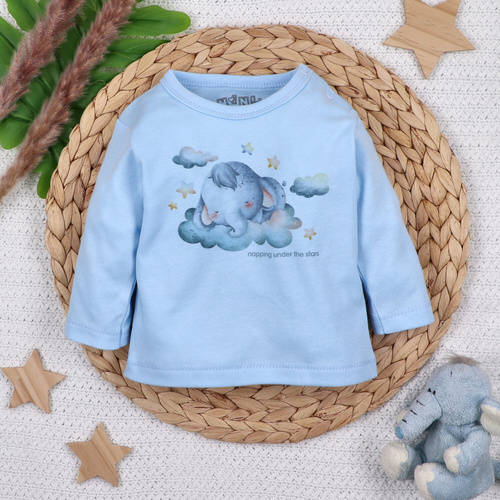 ABN-5611 Bluzka niemowlęca Little Dreamers Nini z bawełny organicznej – bezniklowe napy, ekologiczna, polska produkcja