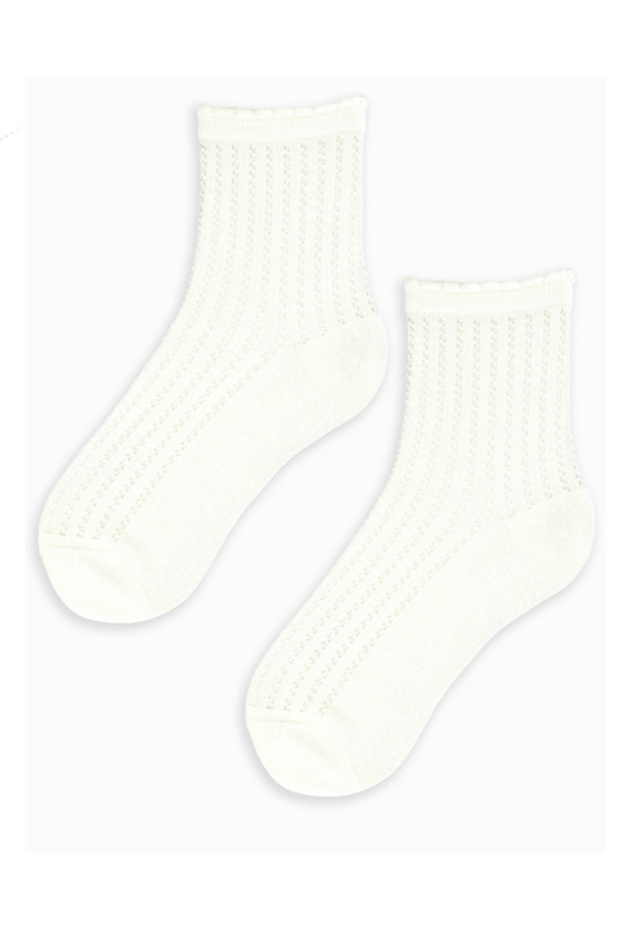 SB126 Jedwab Skarpety Damskie Noviti- ecru