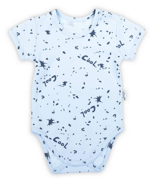 185097 Maks Body z krótkim rękawem Nicol - niebieski plamki