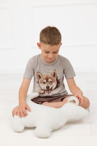 Piżama chłopięca Shiba Italian Fashion 100% bawełna szorty