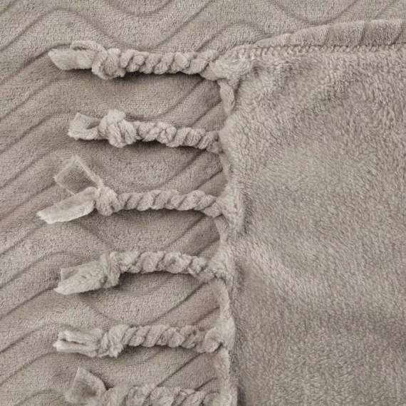 Emma Koc narzuta z frędzlami Eurofirany beżowy