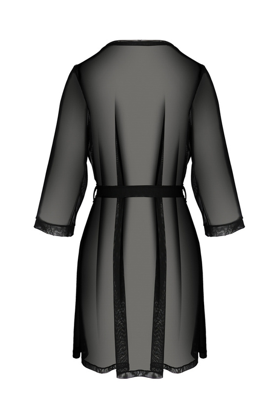 Diva Peignoir Szlafrok damski Casmir czarny