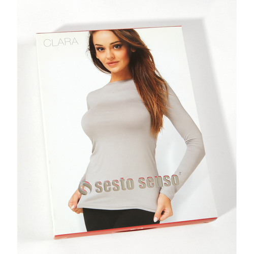 Clara Bluzka damska długi rękaw Sesto Senzo biały