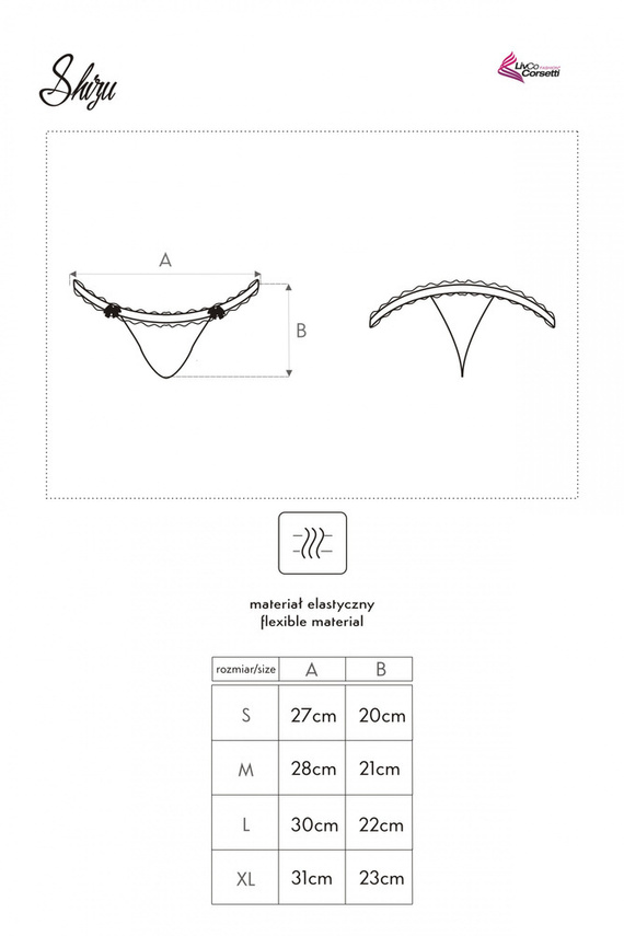 Shizu LC 6052 Figi damskie LivCo Corsetti Fashion biały