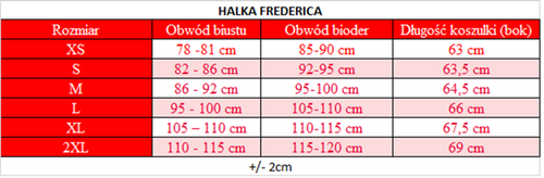 Frederica Halka nocna damska DKaren- czarna
