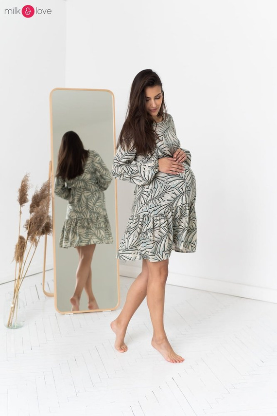 Lovely Dress sukienka ciążowa i do karmienia Milk&Love granatowa w print